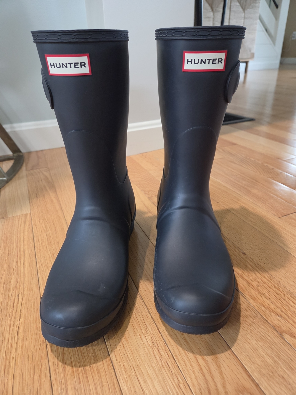 Hunter Womens NAVY Original Short Waterproof Rain Boots